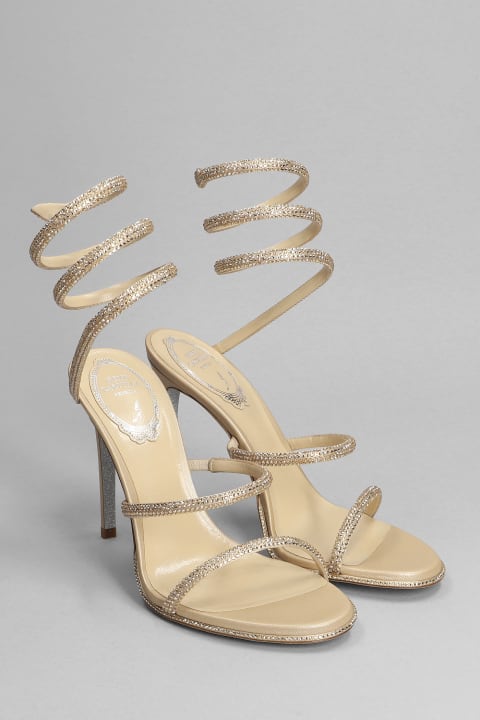 René Caovilla Shoes for Women René Caovilla Beige Cleo Jewel Sandal