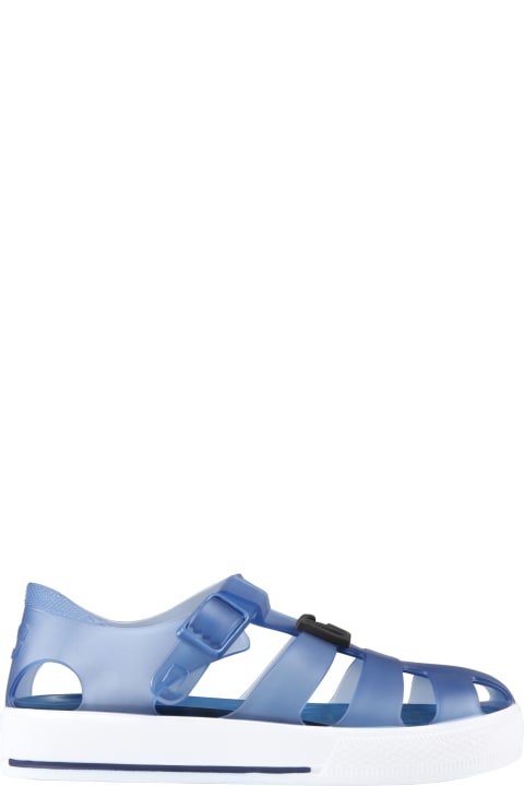 ボーイズ シューズ Dolce & Gabbana Blue Sandals For Kids With Logo