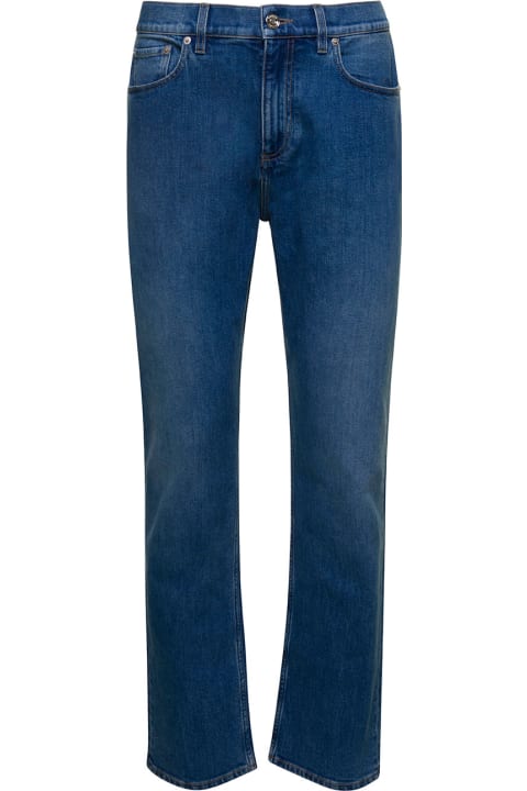 Burberry Jeans for Men Burberry Blue Jeans With Tb Patch At The Back In Stretch Cotton Denim Man