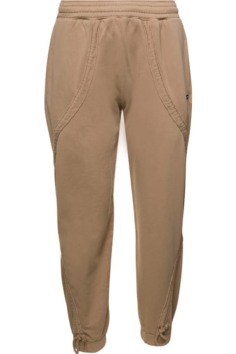 Bluemarble Fleeces & Tracksuits for Men Bluemarble Beige Sweatpants With Logo Patch In Cotton Man