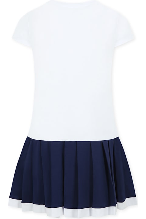 Homeware Monnalisa White Dress For Girl With Bunny