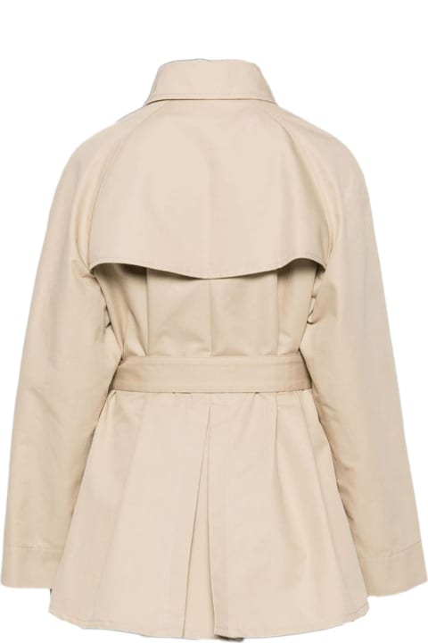 Fay for Women Fay Double-breasted Short Trench Coat In Cotton Twill