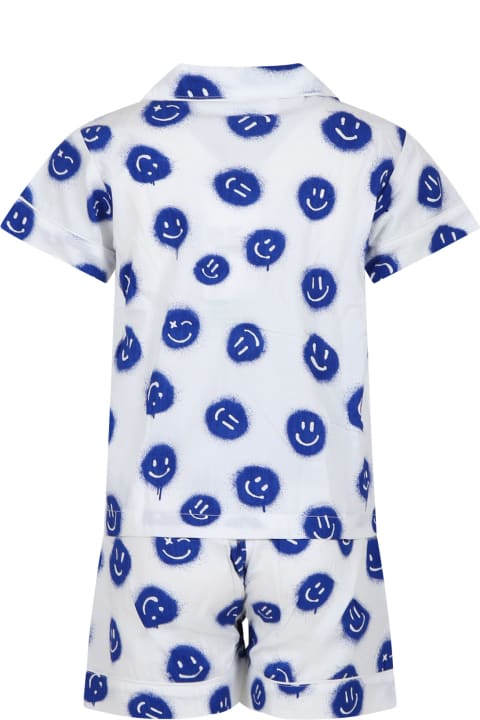 Jumpsuits for Boys Molo White Pajamas For Kids With Smiley
