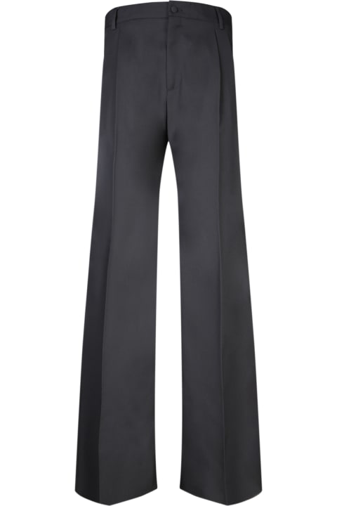 Dolce & Gabbana Clothing for Men Dolce & Gabbana Wide Fit Black Trousers