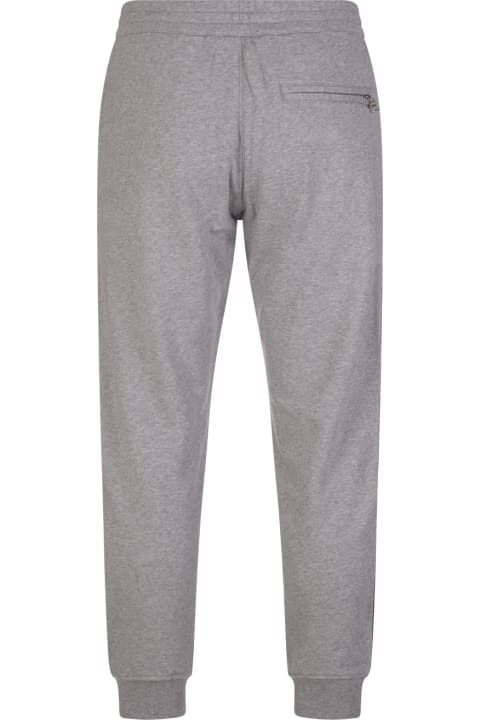 Fashion for Men Alexander McQueen Man Grey Joggers With Logoed Bands