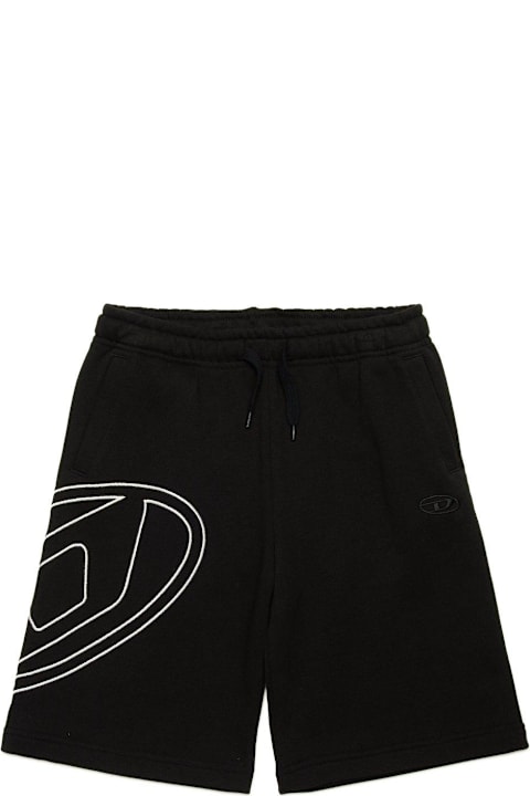 Diesel Bottoms for Boys Diesel Oval-d Logo Embroidered Drawstring Shorts