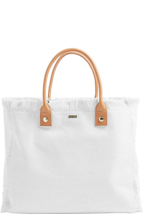White Cotton Cap Ferrat Shopper Bag
