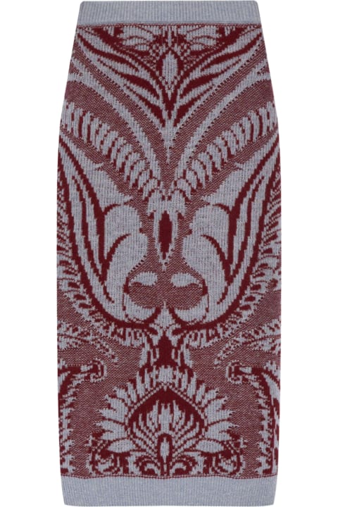 ウィメンズ スカート Etro Pattern Intarsia-knit Midi Skirt