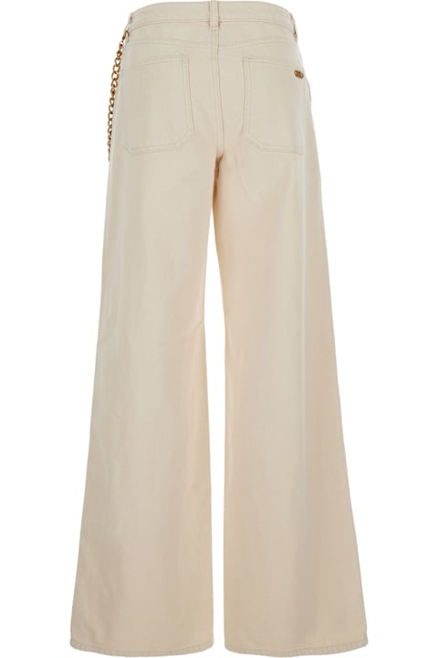 MICHAEL Michael Kors for Men MICHAEL Michael Kors Beige Jeans With Wide Leg And Chain Detail In Denim Woman