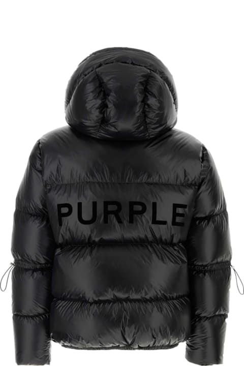 Purple Brand Clothing for Men Purple Brand Black Nylon Down Jacket