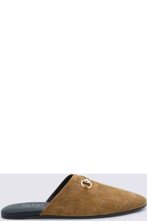 Gucci Brown Leather Flats