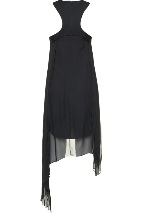 ウィメンズ ワンピース＆ドレス Givenchy Black Pleated Dress With Asymmetrical Bottom