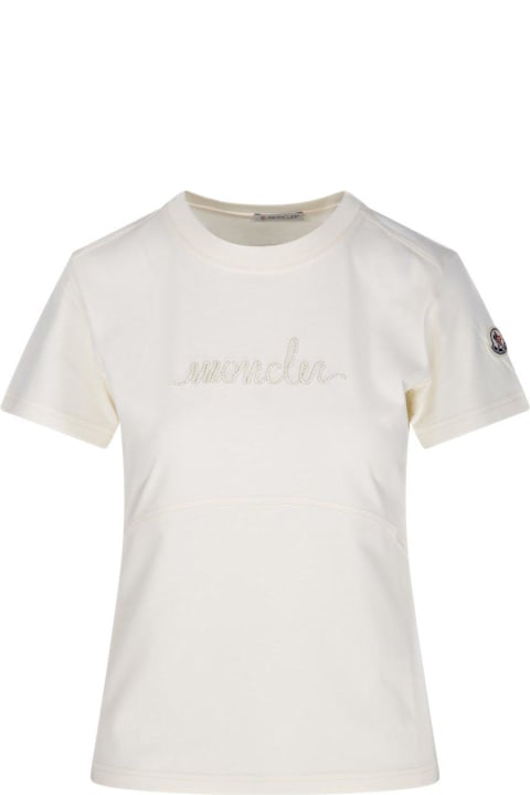 Topwear for Women Moncler Logo Patch Crewneck T-shirt