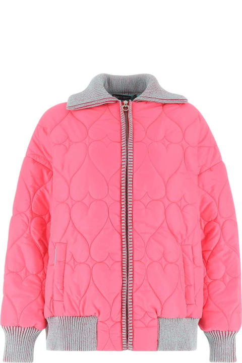 Marco Rambaldi Coats & Jackets for Women Marco Rambaldi Fluo Pink Polyester Blend Padded Bomber