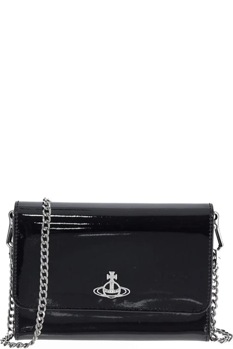 Shoulder Bags for Women Vivienne Westwood Shiny Patent Crossbody Bag