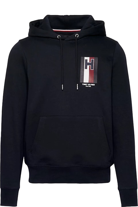 Tommy Hilfiger Men Tommy Hilfiger Flex Hooded Sweatshirt With H Logo
