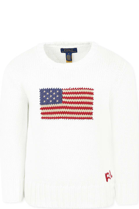 Homeware Ralph Lauren Ivory Sweater For Boy