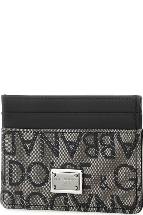 Accessories for Men Dolce & Gabbana Multicolor Leather And Fabric Card Holder