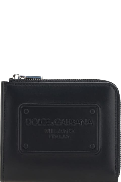 Wallets for Men Dolce & Gabbana Embossed Logo Card Holder