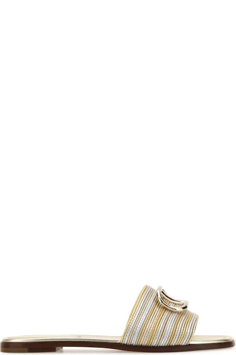 Valentino Garavani Shoes for Women Valentino Garavani Two-tone Leather Vlogo Signautre Slippers