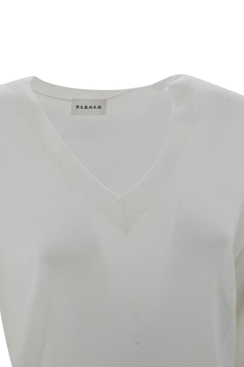 Parosh for Women Parosh V-neck Long-sleeved Jersey