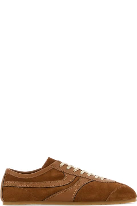 Dries Van Noten Caramel Suede Sneakers