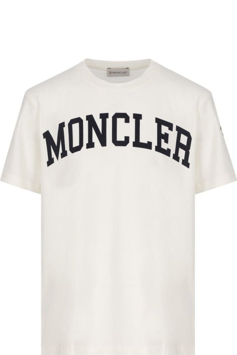 Moncler for Boys Moncler Logo Printed Crewneck T-shirt