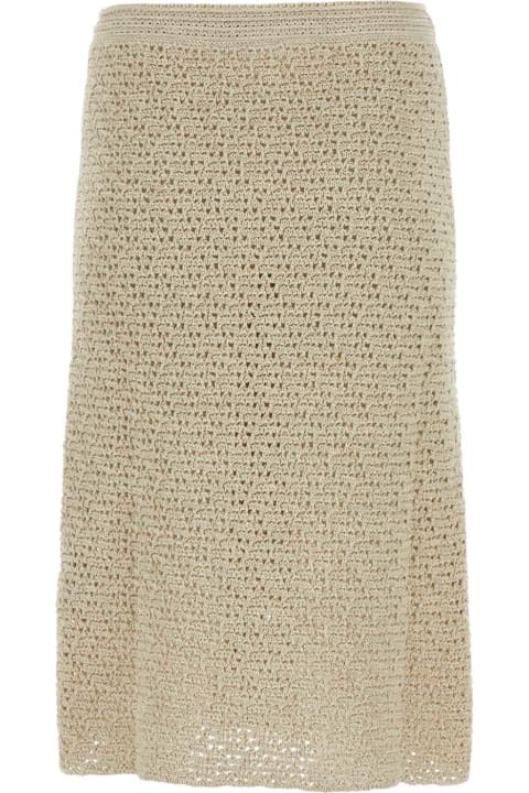Skirts for Women Bottega Veneta Sand Crochet Skirt