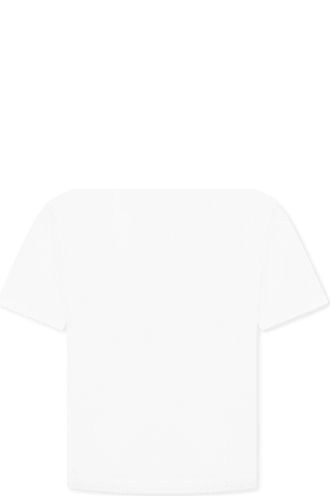 Missoni for Kids Missoni White T-shirt For Girl With Logo