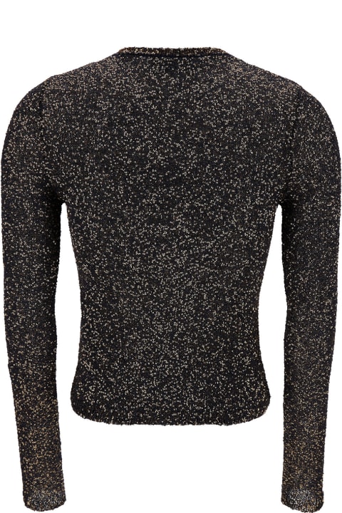 Fashion for Women Balenciaga Metallic Long-sleeve Top With All-over Sequins In Polyamide Woman