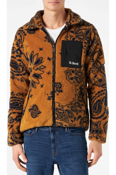 Homeware MC2 Saint Barth Man Sherpa Jacket With Pattern