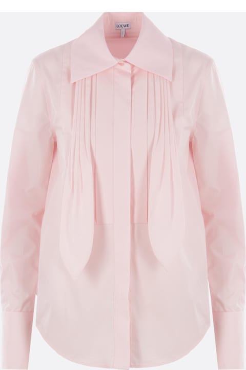 Loewe Poplin Shirt With Pleated Neck Tie
