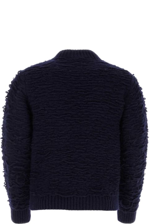 Dries Van Noten Sweaters for Men Dries Van Noten Navy Blue Wool Sweater