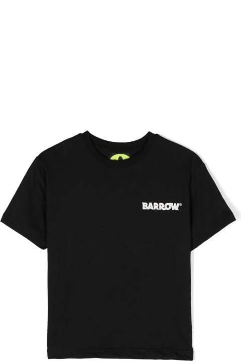 Barrow Kids Barrow Black T-shirt With Front And Back Logo