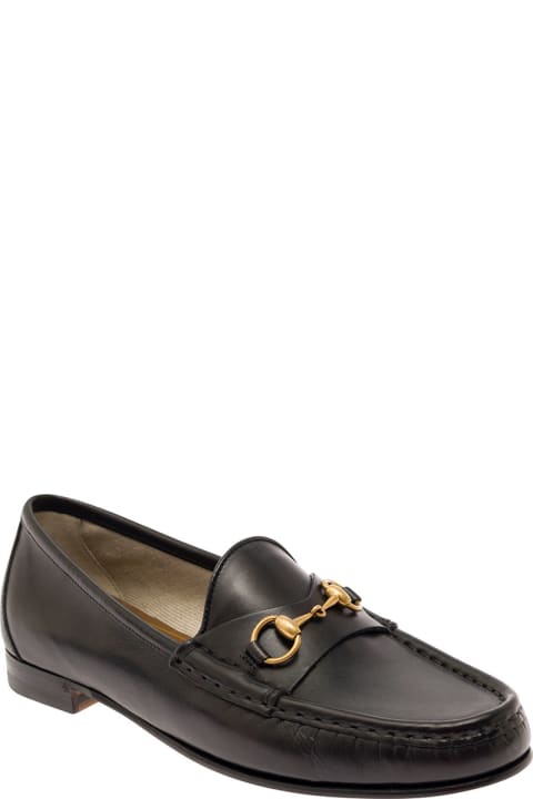 ウィメンズ Gucciのシューズ Gucci Black Leather Loafers
