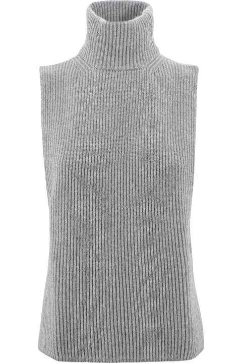 Max Mara Studio معاطف وجواكت لـ السيدات Max Mara Studio High Neck Sleeveless Vest