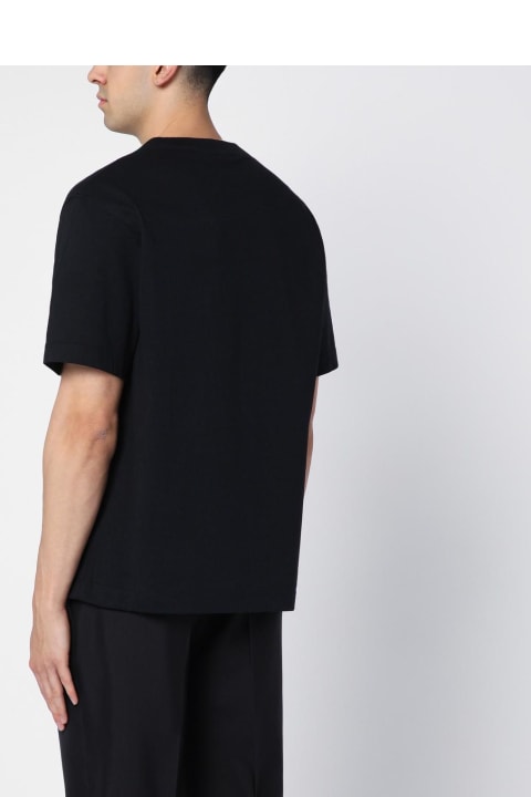 Topwear for Men Burberry Black Cotton T-shirt With Ekd