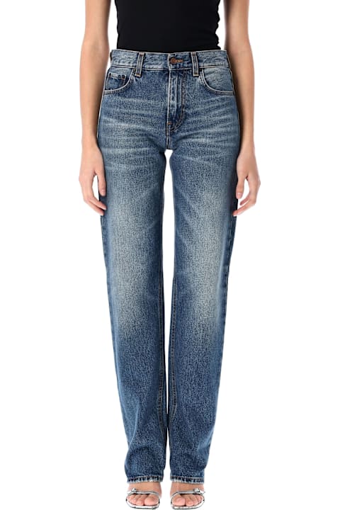 Haikure الجينز لـ السيدات Haikure Cleo Mid Blue Denim Pant