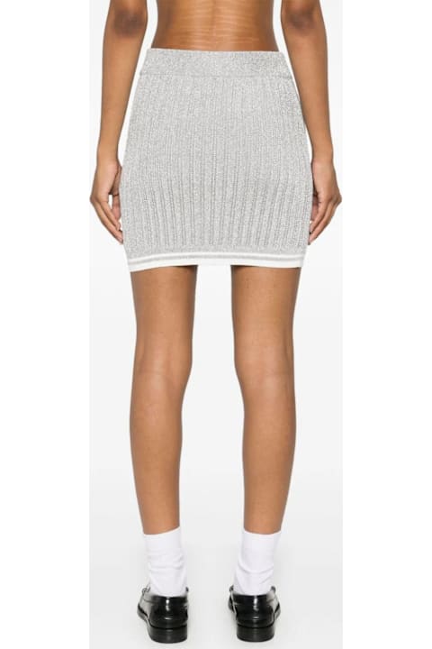 Casablanca Skirts for Women Casablanca Silver-tone Knitted Skirt