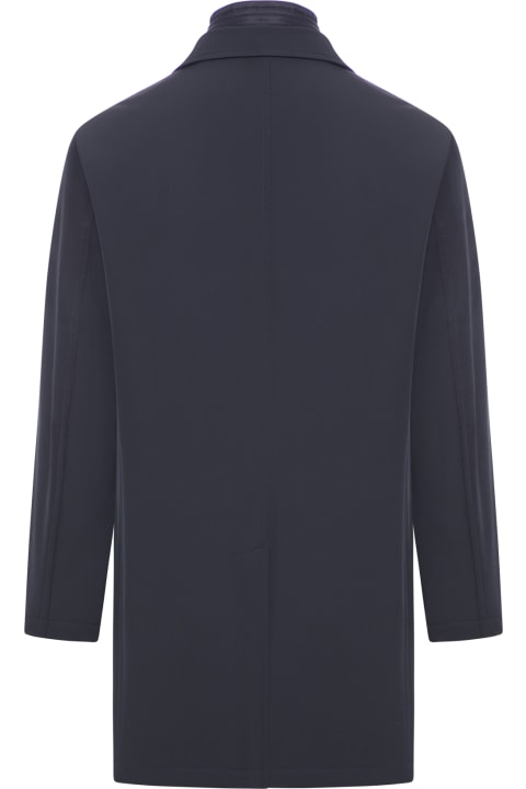 Fay Coats & Jackets for Men Fay Doblue Coat In Gabardine Stretch