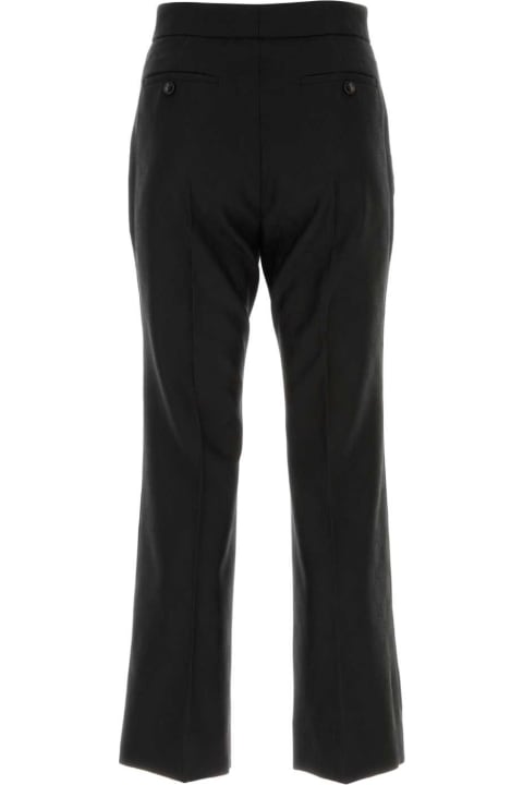 Gucci Pants & Shorts for Women Gucci Black Gg Wool Pant
