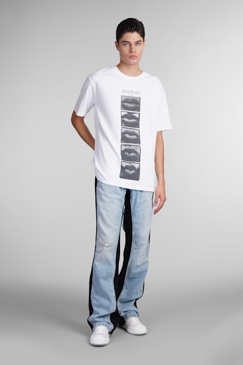 Balmain الجينز لـ القسم الرجالي Balmain Jeans In Blue Cotton