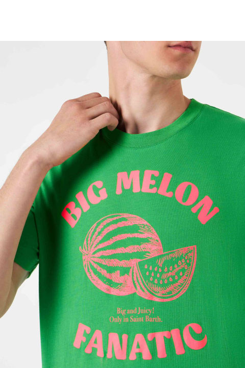 MC2 Saint Barth for Men MC2 Saint Barth Man Cotton T-shirt With Watermelon Print