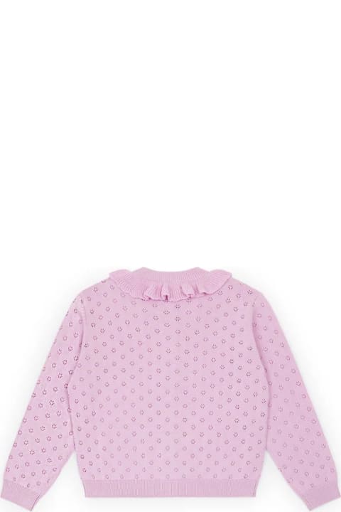 Bonton Sweaters & Sweatshirts for Girls Bonton Cardigan Ricamato