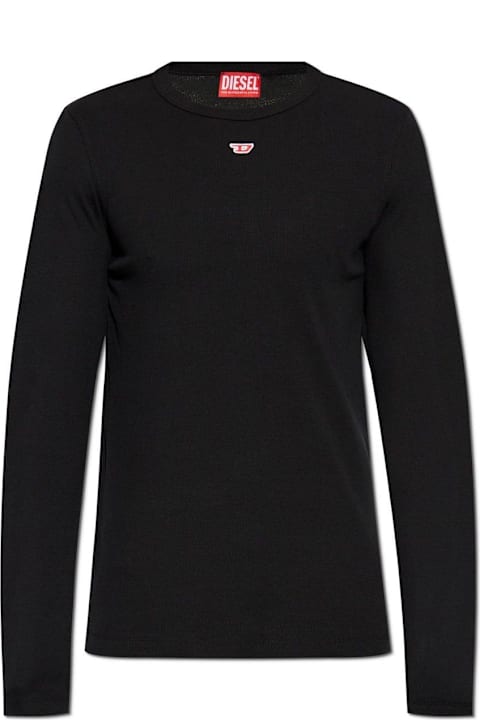 Diesel Sweaters for Women Diesel D-ribber-ls-n Logo Patch Knitted T-shirt