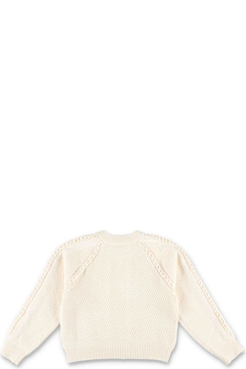 Fashion for Kids Chloé Logo Lettering Cable Knitted Jumper