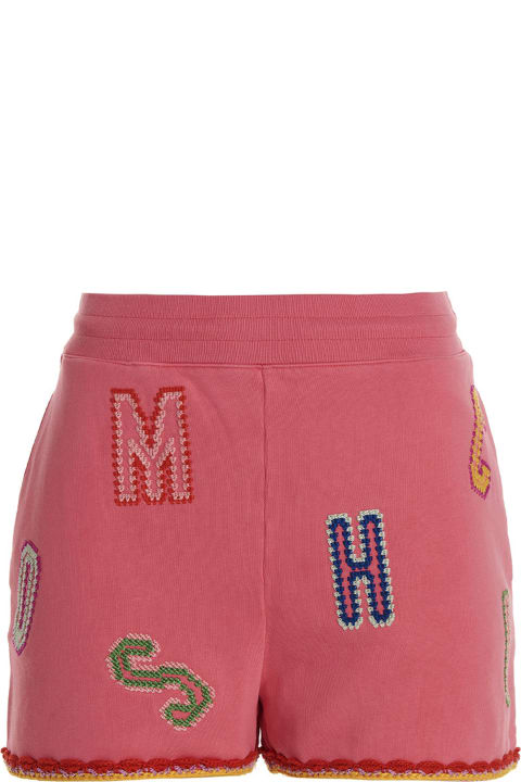 Moschino Pants & Shorts for Women Moschino Lettering Embroidered Logo Bermuda Shorts