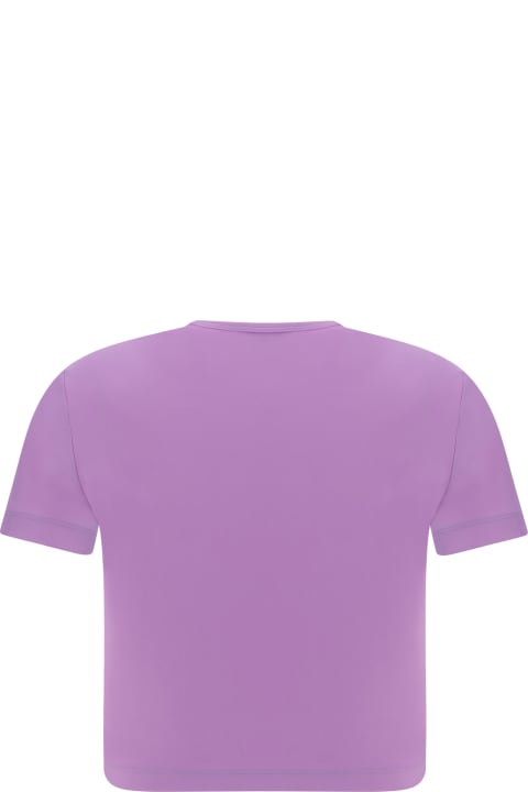 أدوات منزلية Versace Jeans Couture Logo-printed Crewneck Cropped T-shirt