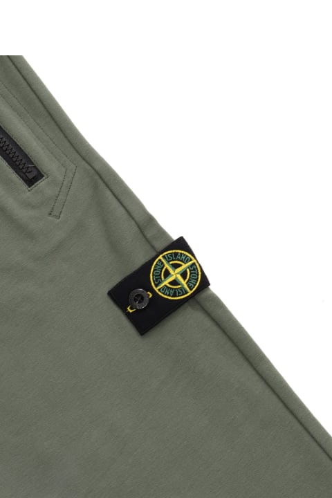 Bottoms for Boys Stone Island Junior Military Green Jogging Pants