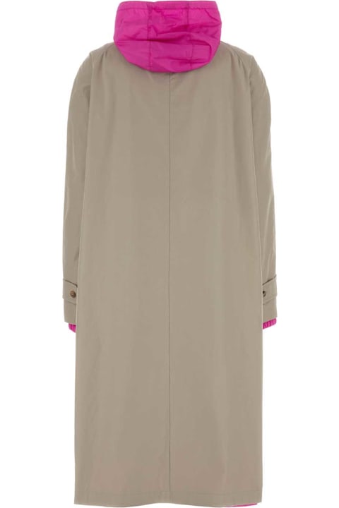 معاطف وجواكت لـ السيدات Miu Miu Cappuccino Cotton Blend Reversible Overcoat